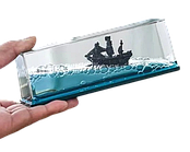 Корабель що не тоне Чорна перлина в колбі прикраса та антистресс