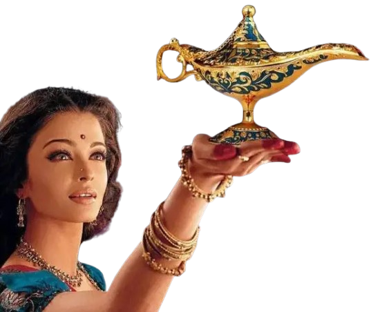 Лампа Алладіна (металева, колір- синій) (21х11см), фото 1