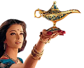 Лампа Алладіна (металева, колір- синій) (21х11см)