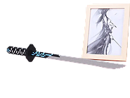 Синя Міні - Катана конструктор на 535 блоків XINZ. Іграшкова катана на 49 СМ