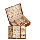 Велика Зручна скринька для біжутерії та прикрас, Скринька органайзер 23x17x8.8cm. Коричнева