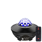 Світлодіодний музичний галактичний нічник - проектор зоряного неба з дистанційним керуванням (чорний)