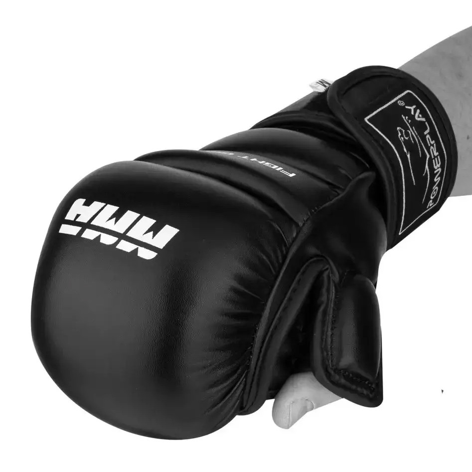 Рукавиці для MMA PowerPlay 3026 Чорні M, фото 1