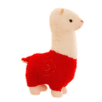 Альпака м'яка іграшка 25см червона