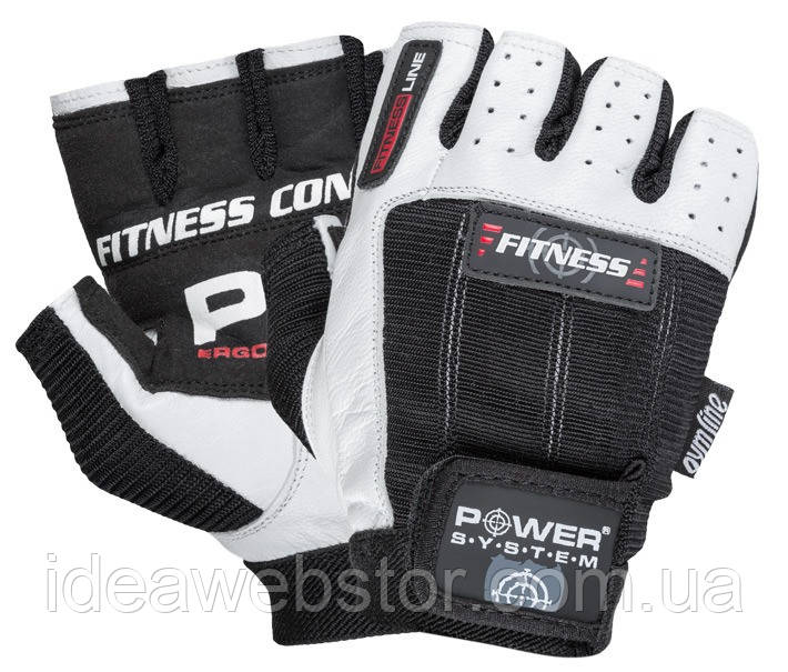 Рукавички для фітнесу Power System PS-2300 Fitness Black/White M