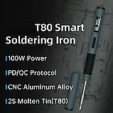 Паяльник Alientek T80 + 3 жала (KU,I,IS) + Блок живлення 100W, фото 4