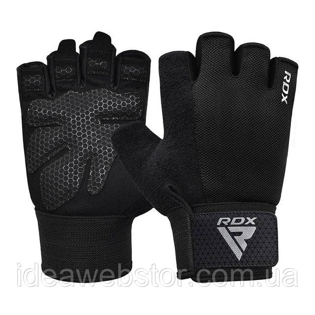Рукавички для фітнесу RDX W1 Half Black Plus XL