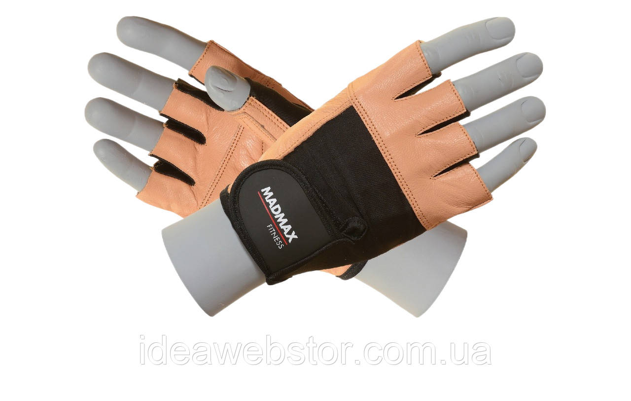 Рукавички для фітнесу MadMax MFG-444 Fitness Brown XXL