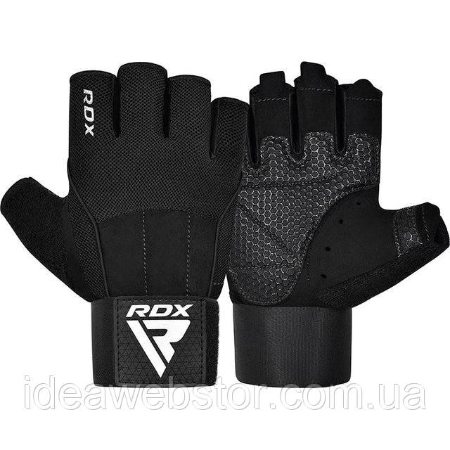 Рукавички для фітнесу RDX  W3 BLACK WITH EVA PADDING-L