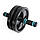 Ролик тренажер для преса подвійний гімнастичний U-Powex Ab wheel with mat 18.5см, фото 3