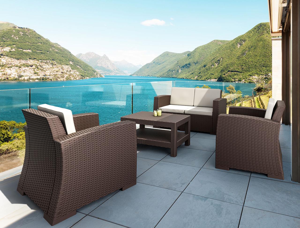 Комплект садових меблів Monaco Lounge Set XL с подушками, Siesta, фото 1