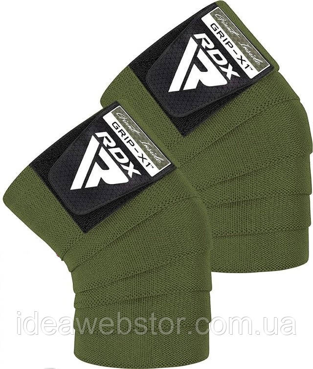 Бинти на коліна RDX K1 GYM Knee Wraps Army Green