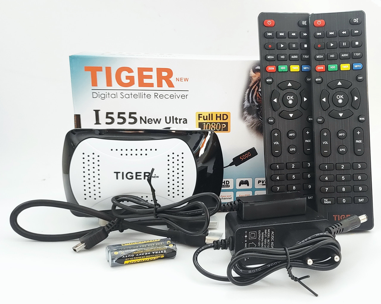 Супутниковий ресивер Tiger I555 New Ultra + 2 пульти + прошивка + HDMI кабель
