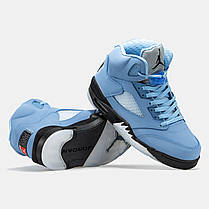 Чоловічі Кроссовки Nike Air Jordan 5 Retro UNC University Blue / Найк Аїр Джордан 5 Ретро ЮНС Юніверсіті Сині, фото 5