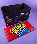 Коробка складна корзина для зберігання речей іграшок Stenson 60*30*35 см WW01365 синій колір, фото 2