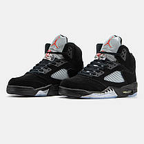 Чоловічі Кроссовки Nike Air Jordan 5 Retro Black Metallic / Найк Аїр Джордан 5 Ретро Металик Чорні, фото 5