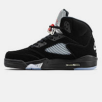 Чоловічі Кроссовки Nike Air Jordan 5 Retro Black Metallic / Найк Аїр Джордан 5 Ретро Металик Чорні, фото 4