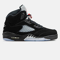 Чоловічі Кроссовки Nike Air Jordan 5 Retro Black Metallic / Найк Аїр Джордан 5 Ретро Металик Чорні, фото 3