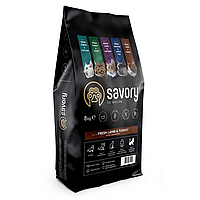 Сухий корм Savory для котів з чутливим травленням зі свіжим ягням та індичкою 8 кг