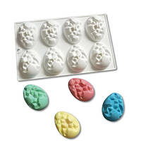 Силіконова форма Великі яйця, грані (Квіт в асортименті)
