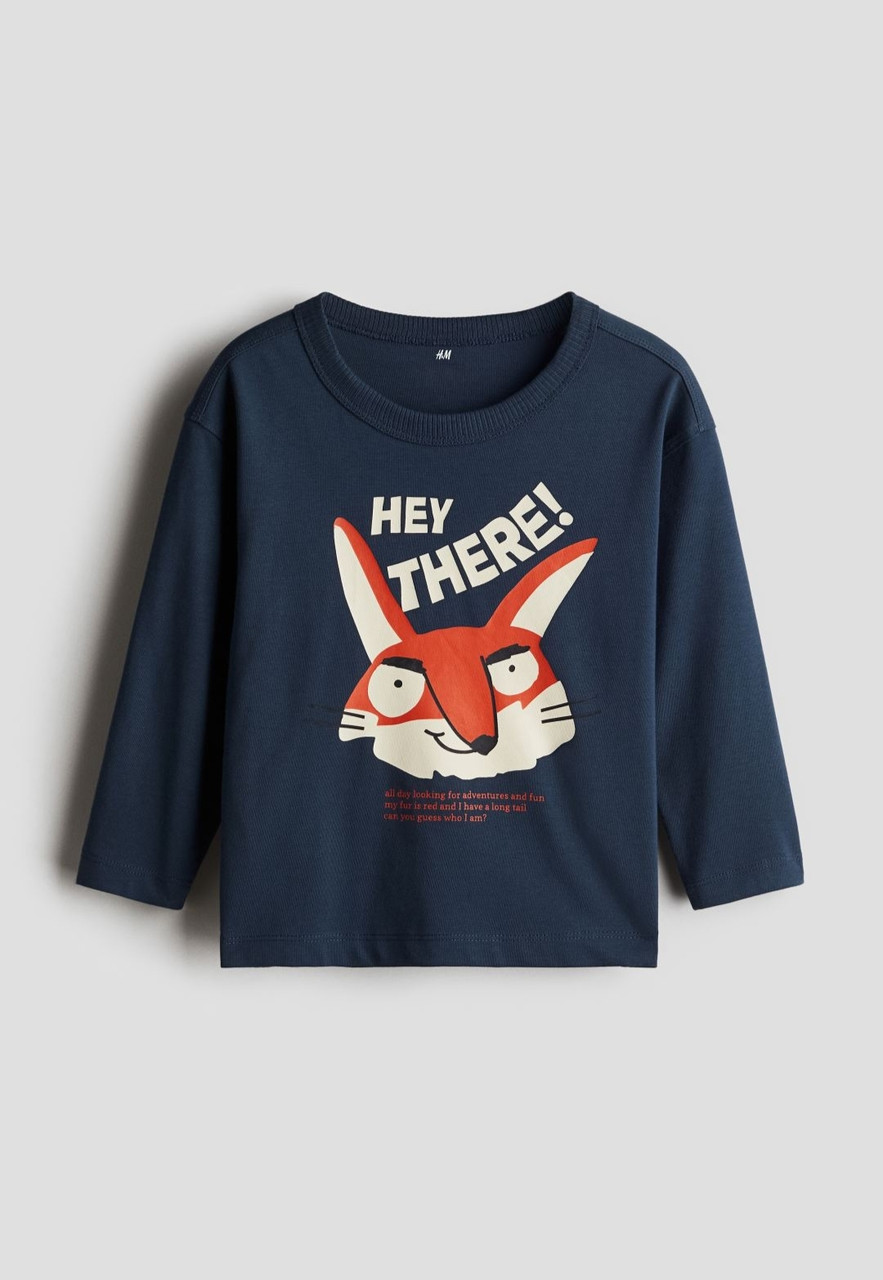 Реглан темно-синій Hey There H&M 134-140см, фото 1