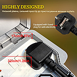 Вуличний подовжувач з водонепроникними електричними розетками та вимикачем, фото 4