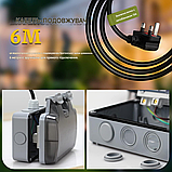 Вуличний подовжувач з водонепроникними електричними розетками та вимикачем, фото 6