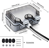 Вуличний подовжувач з водонепроникними електричними розетками та вимикачем, фото 8