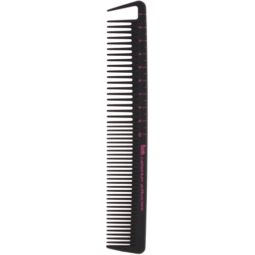 Гребінець антибактеріальний карбоновий з широкими та густими зубцями та гребенем TEK, фото 1