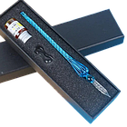 Скляна чорнильна ручка для письма та каліграфії синя