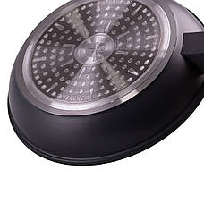 Сковорода алюмінієва ⌀ 20см з антипригарним гранітним покриттям TS Kitchen сковорідка для смаження Чорна, фото 2