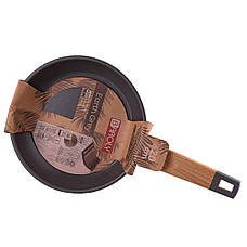 Сковорода алюмінієва ⌀ 20см з антипригарним гранітним покриттям TS Kitchen сковорідка для смаження Чорна, фото 5