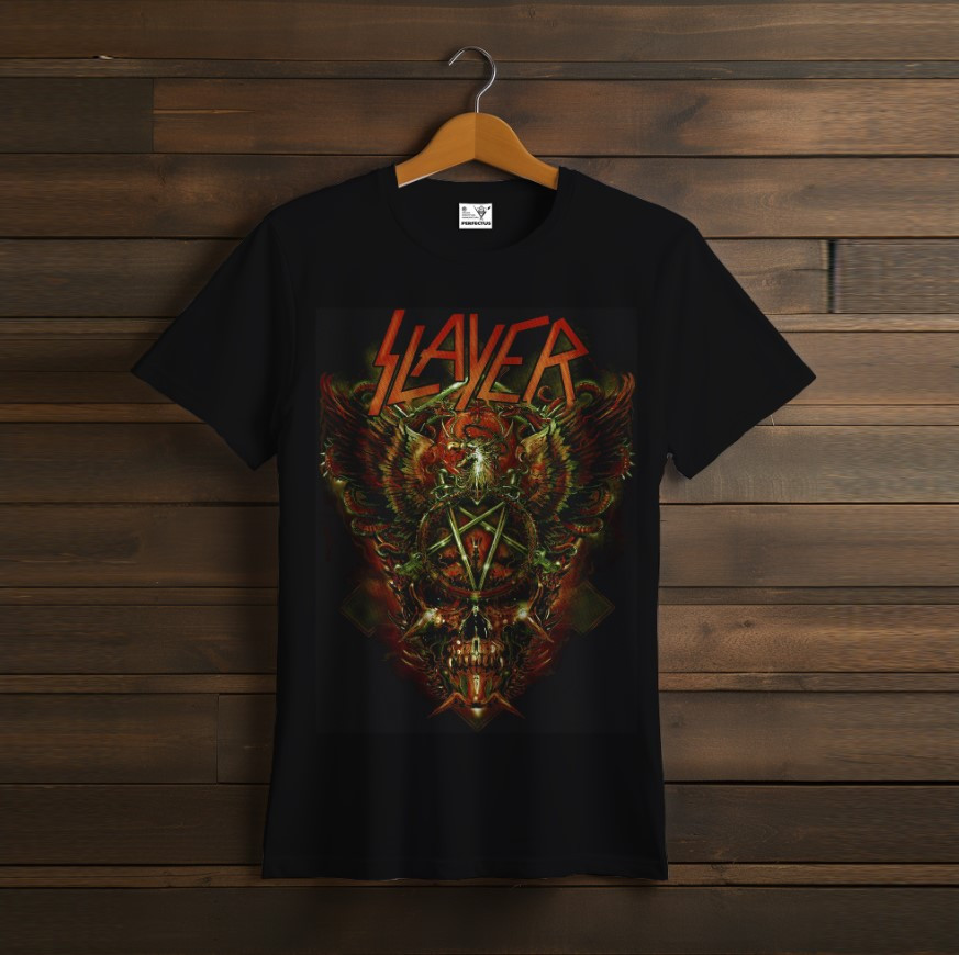 Футболка унісекс з принтом "SLAYER, слаєр, лого, група, фанат, подарунок, Rock Band, група, гурт, рок, музиканти, виконавці 3"