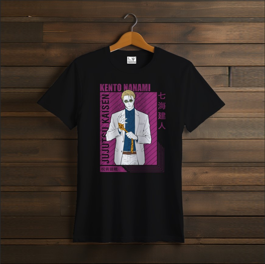 Футболка унісекс з принтом "Jujutsu Kaisen. Магічна битва. Kento Nanami. Аніме герої, персонажі, Кенто Нанамі 4"