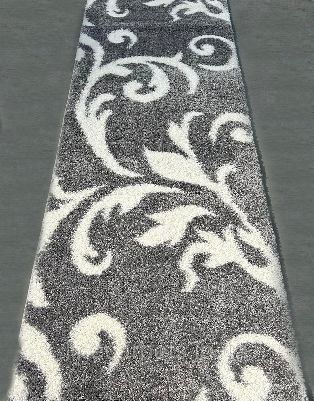 Ворсиста доріжка шеггі в сірому кольорі FANTASY 12516-116, фото 1