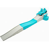 Дитяча гірка із машинкою Doloni 3 метри-Сіро-бірюзова 01491/2