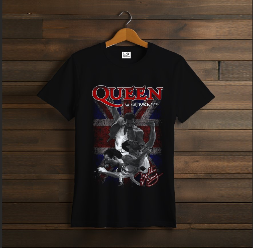 Футболка унісекс з принтом "Queen, квін, лого, група, фанат, подарунок, Rock Band, група, гурт, рок, музиканти, виконавці 3"