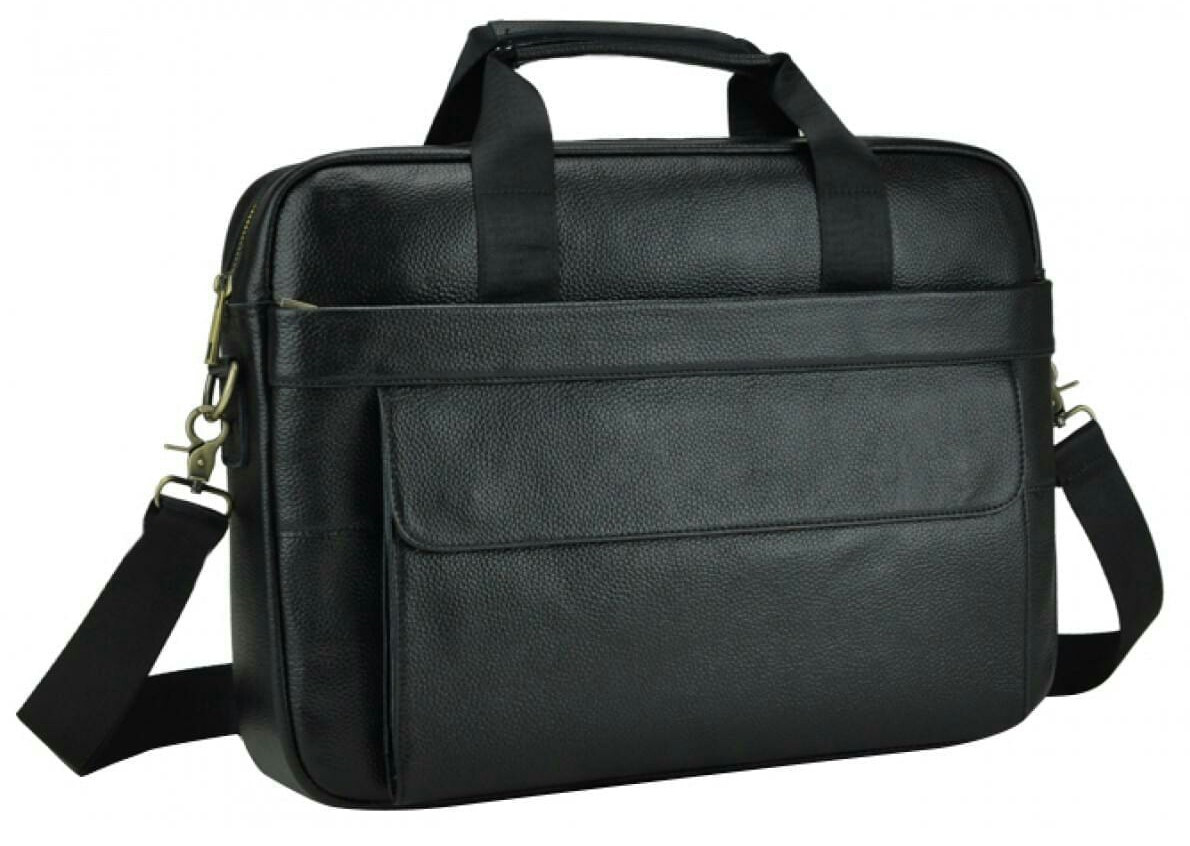 Чоловіча Сумка mebelime з натуральної шкіри Tiding Bag чорна