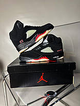 Зимові Чоловічі Кроссовки Nike Air Jordan 5 Retro Gore-Tex / Найк Аїр Джордан 5 Ретро Гор Текс Чорні з Червоним, фото 5