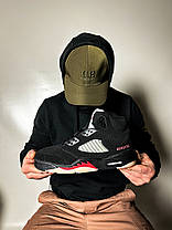 Зимові Чоловічі Кроссовки Nike Air Jordan 5 Retro Gore-Tex / Найк Аїр Джордан 5 Ретро Гор Текс Чорні з Червоним, фото 4