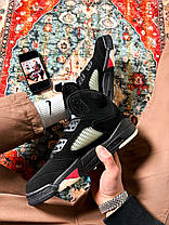 Зимові Чоловічі Кроссовки Nike Air Jordan 5 Retro Gore-Tex / Найк Аїр Джордан 5 Ретро Гор Текс Чорні з Червоним, фото 3
