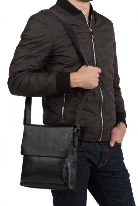 Сумка mebelime-месенджер шкіряна Tiding Bag чорна