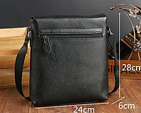 Сумка mebelime-месенджер шкіряна Tiding Bag чорна, фото 6