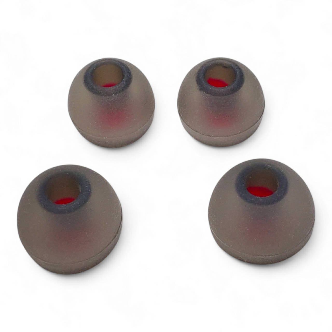 Амбушюри силіконові 3.8 мм насадки для вакуумних навушників та гарнітур 2 пари розмір M/L сіро-червоні, фото 1