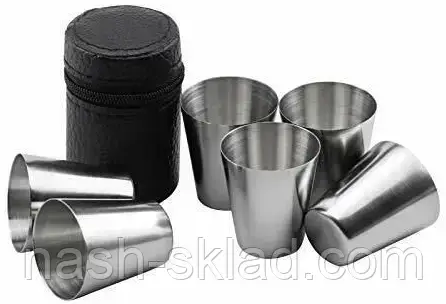 Набір чарок з 4 штук, похідного плану + чохол