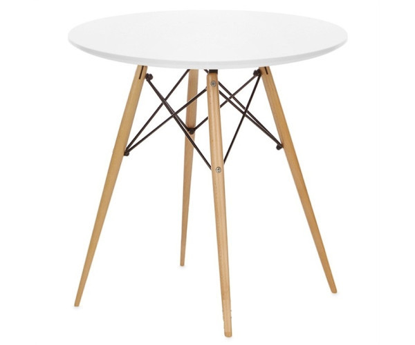 Стіл Тауер Вуд круглий д. 60 см білий, фото 1