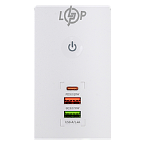 Мережевий фільтр (подовжувач) LP (5x220V-2500W, 1xUSB-38W/PD/QC3.0, 1xType-C 20W, 1xUSB 18W), фото 5