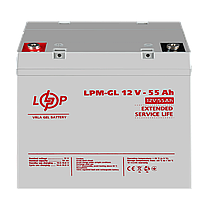 Аккумулятор гелевий LPM-GL 12V - 55 Ah, фото 3