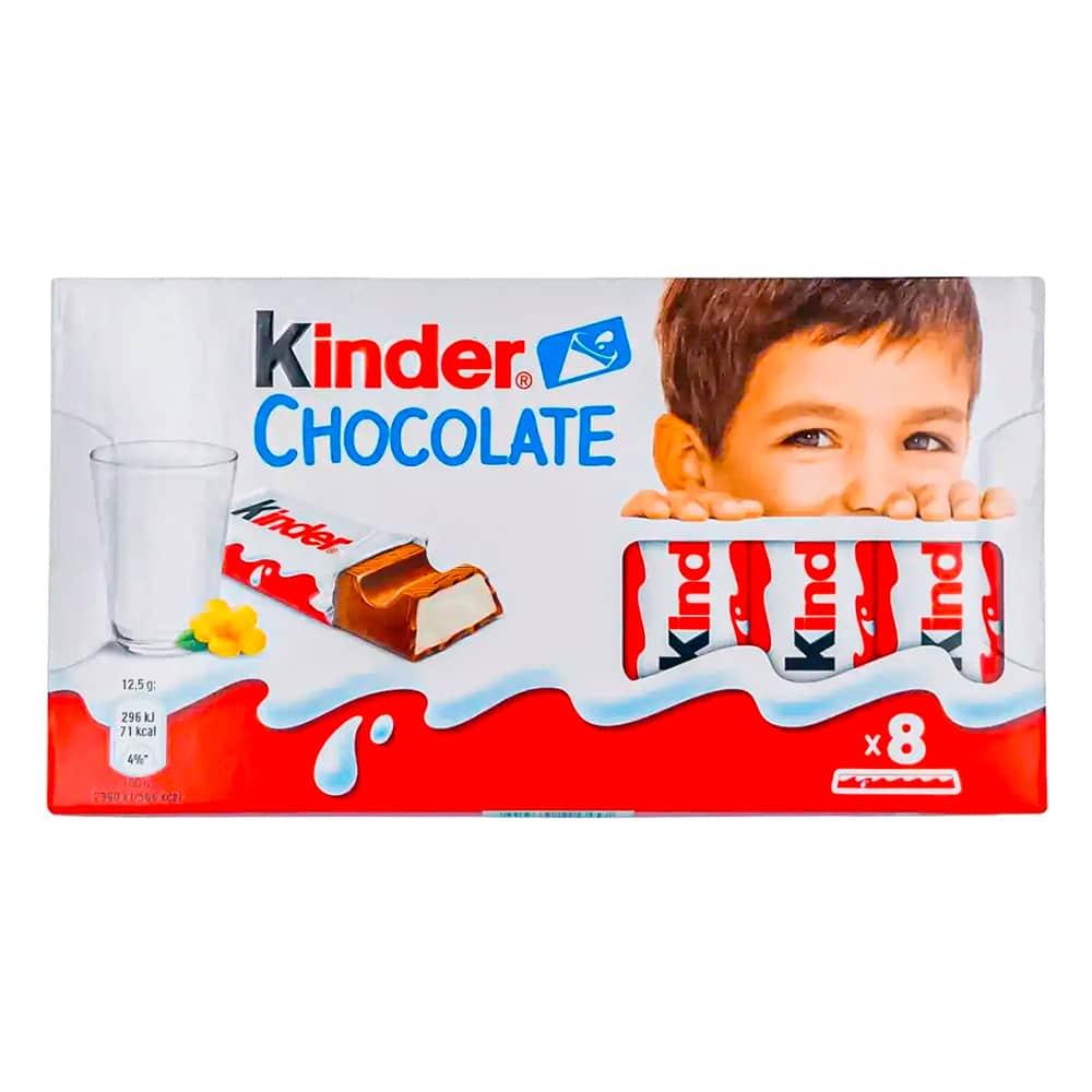 Шоколад молочний Kinder Chocolate (*8шт) із молочною начинкою 100г