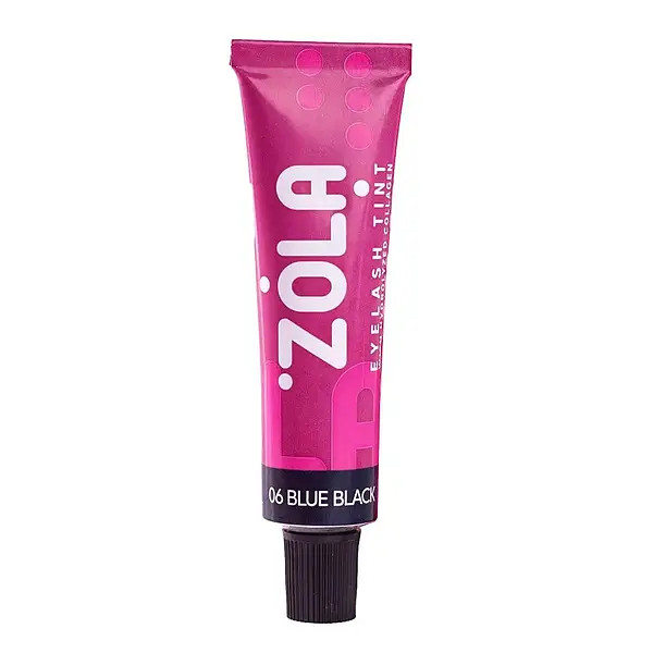 Фарба для вій "ZOLA", 06 blue — black (система — чорна)